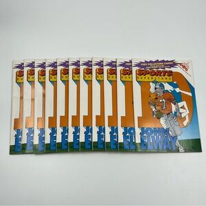 Vintage Sports Superstars JOHN ELWAY DENVER BRONCOS Comic Book LOT OF 11